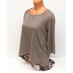 New York & Company Top Split Back Blouse Draping Flowing NYC NY&C Size Small